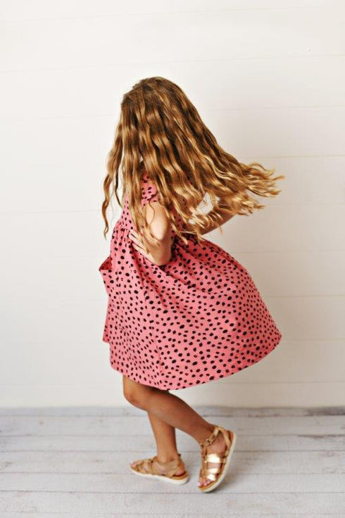 Spotted Salmon Twirl Dress